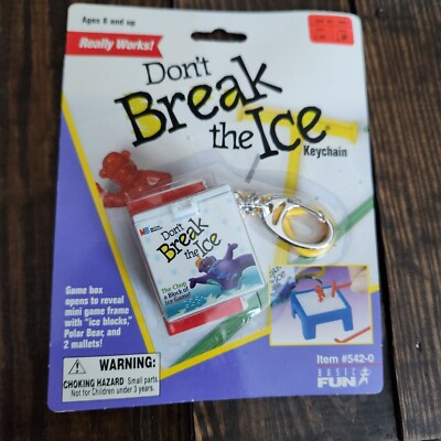 Basic Fun Milton Bradley Don t Break the Ice Mini Game Polar Bear Keychain C50