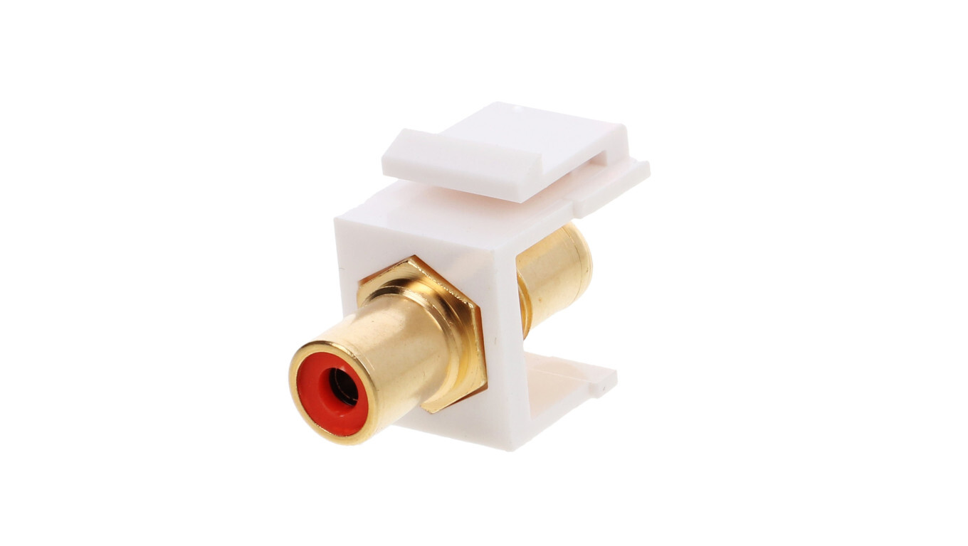 Keystone Cinch/RCA module - red Cinch socket - Cinch socket 79669 /T2UK