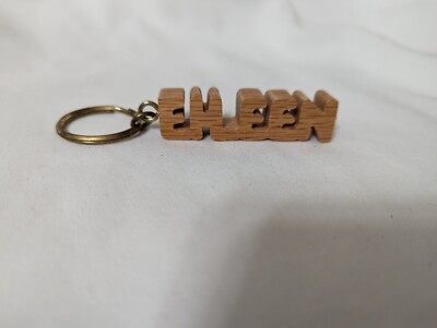 Vintage wooden Russ name keychain - Eileen | eBay