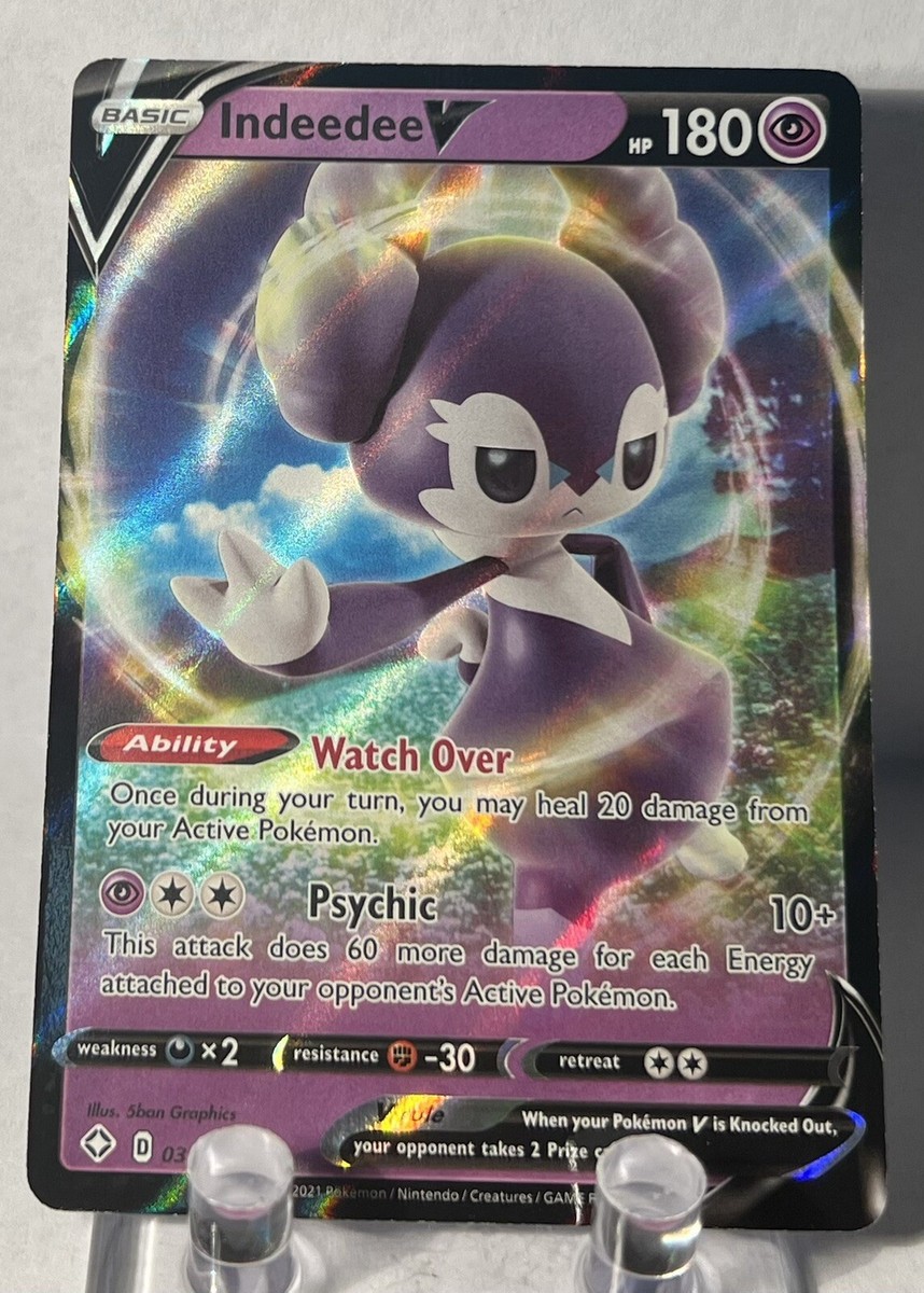 indeedee v pokemon card value Shining Fates: Shiny Vault SV114 Shiny Holo Rare T2-228 The item may be similar but not exactly the same as the image (e.g Indeedee V - SV114/SV122 Shiny