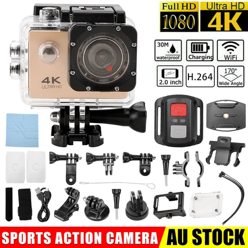 HD Waterproof Sports Action Camera WiFi EIS Video Recorder 16MP 1080P For GoPro