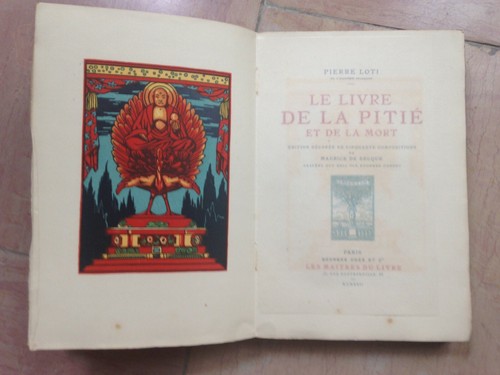 PIERRE LOTI 1922 Le Livre De La pitié et De La Mort Ill par DE BECQUE NUMEROTE - Picture 6 of 8