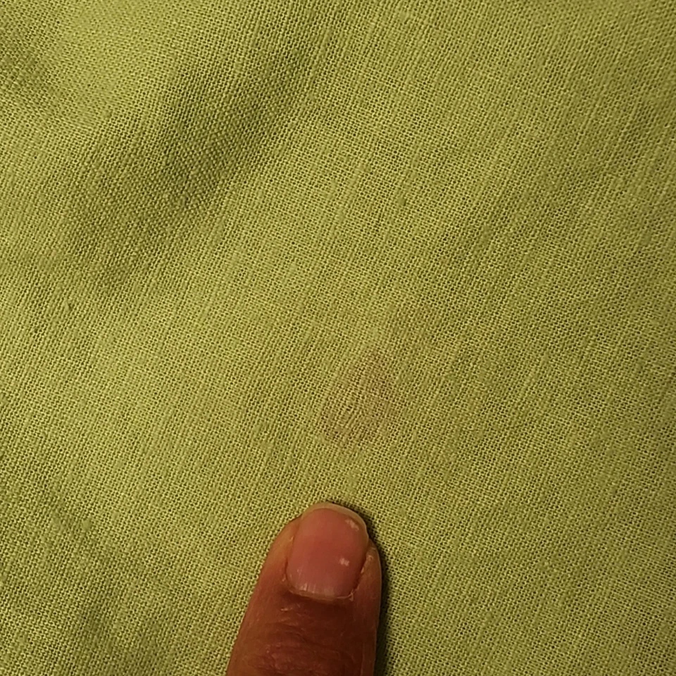 Charokee 女式亚麻混纺上衣长袖领纽扣 24W 绿色 — 第 3/4 张图片