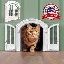 Puerta para gatos de hasta 20 libras f cil instalaci n por parte del usuario NEW