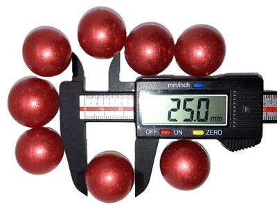 1 INCH 3 LBS POUNDS 1'' 25mm 72 RED Opaque Solid Glass Marbles Free Shipping
