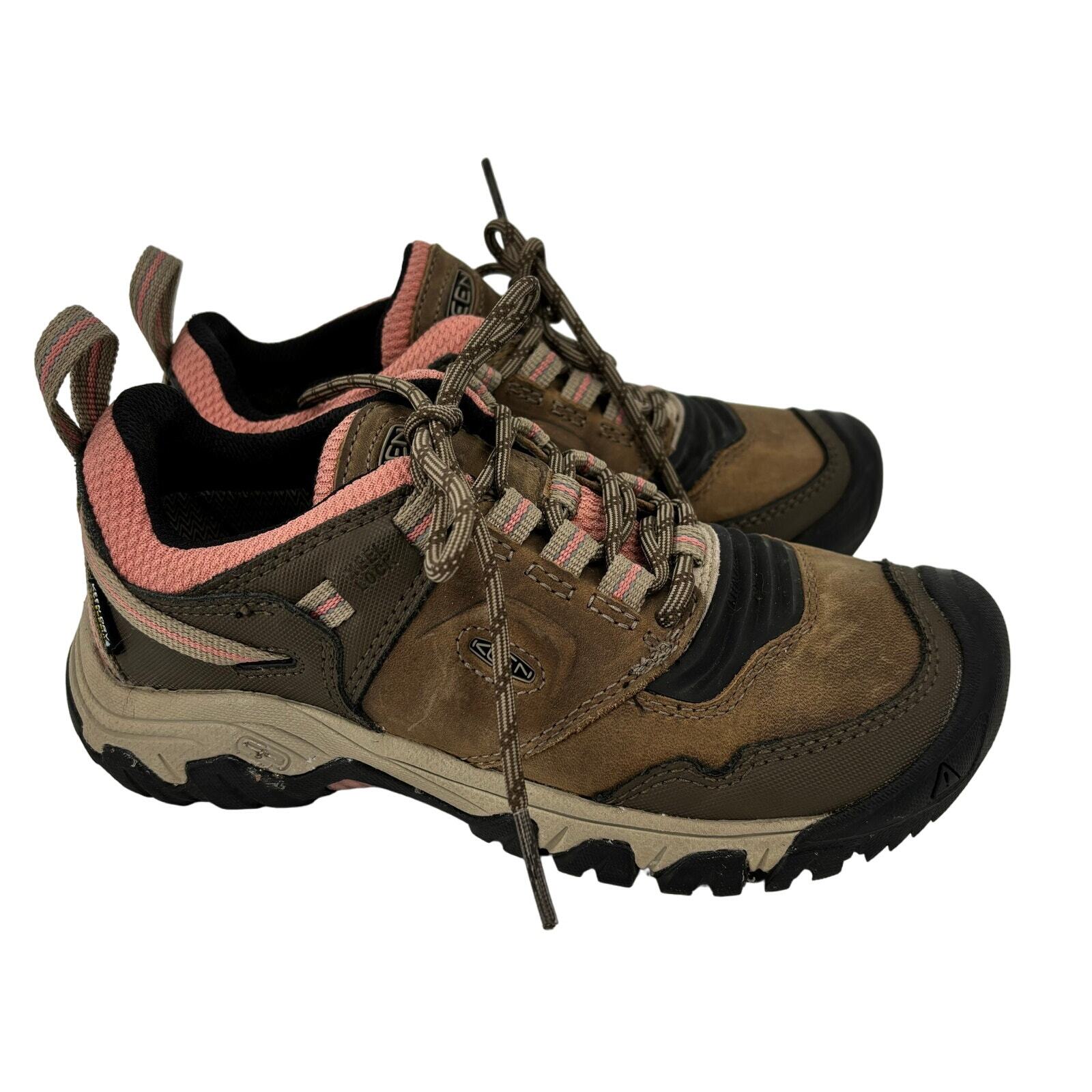 Scarpe da trekking impermeabili Keen Ridge Flex pelle scamosciata marroni taglia 6