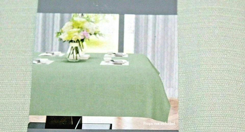 Essential Home Solid Laurel Sage Green Tablecloth - Image 2 of 4