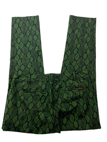 Pantaloni alla caviglia dritti Michael Kors taglia 8 pitone diamante 30""Wx28""In - Foto 14 di 24