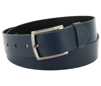 Ledergürtel 100% Echtleder,4 cm Gürtel MADE IN GERMANY, Dunkelblau, EB526