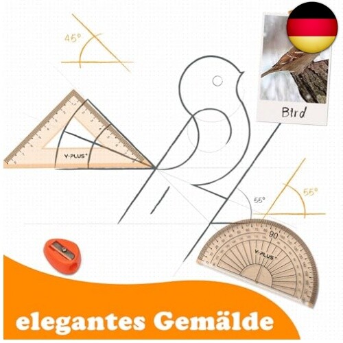 Geometrie Set für die Schule: Zirkel Grundschule mit Geofreieck und Lineal, - Bild 3 von 12