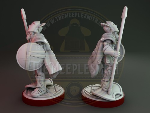 Spartan heroes with spears for tabletop and wargames - Picture 5 of 15