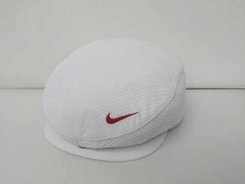 Nike Flat Cap Newsboy Cabbie Hat Full Mesh Red Swoosh Michael Jordan Size L - Picture 1 of 10