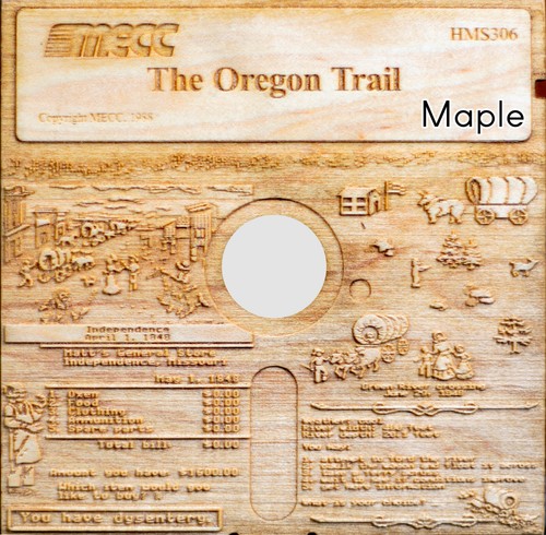 Oregon Trail Wooden Art Sculpture 5.25" Floppy Disk Apple II Commodore 64 Amiga - Picture 3 of 9