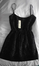 Quail Womens Black Mini Party Cocktail Dress with adjustable straps SZ XS NWT