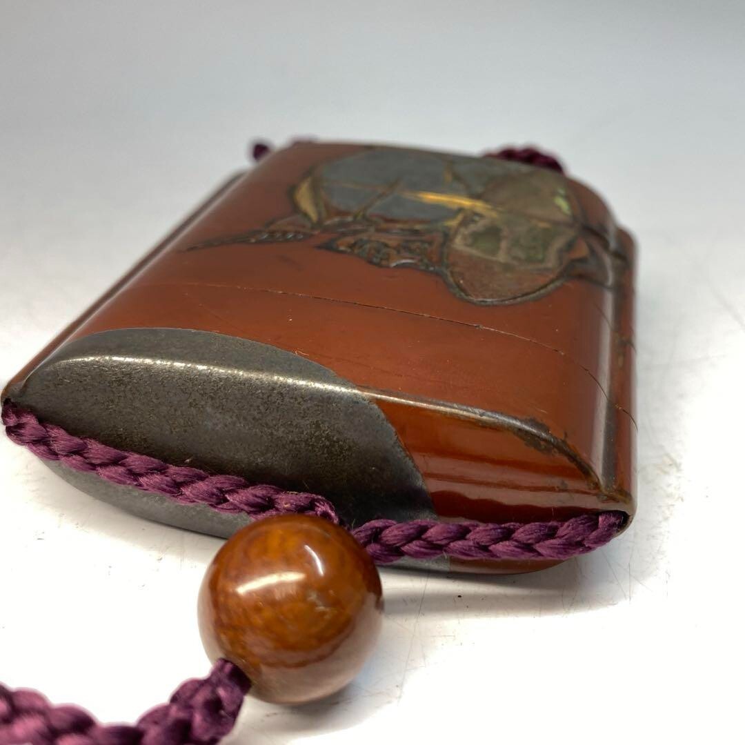 Inro Makie Netsuke Ojime Japanese Antique Vintage Box Case
