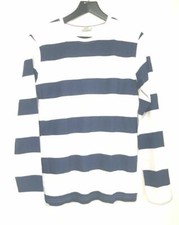 Men's Womens Easy Long Sleeve Stripe Crew Neck Cotton T-Shirts WAS £10 NOW £5.99