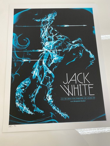 jack white st louis 2014 by todd slater poster art screenprint mondo artist
