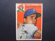 VIC JANOWICZ PITTSBURGH PIRATES 1954 TOPPS CARD 16