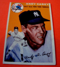 1954 TOPPS #105  ANDY CAREY ex/nm or better NEW YORK YANKEES  no creases