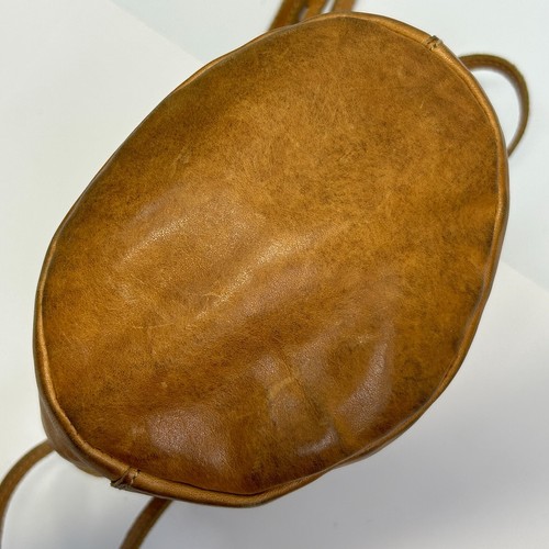 Madewell The Florence Leather Drawstring Crossbody Bucket Bag Purse Small Brown - Picture 4 of 10