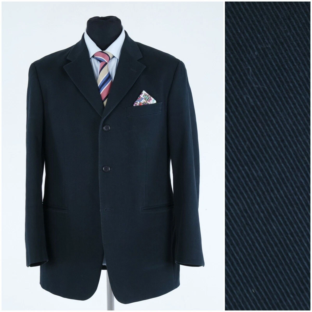 Blazer Homme Marks & Spencer Bleu à Carreaux - Taille 42 Courte, Slim, Laine