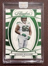 2022 Panini Flawless #53 Quinnen Williams Flawless Emerald SSP /5 Color Match