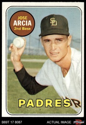 1969 Topps #473 Jose Arcia Yellow Name Padres COMMON VARIATION 5 - EX