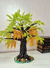 Handcrafted Interior Little Orange Berries Bonsai Tree/ Gift /Unique design 