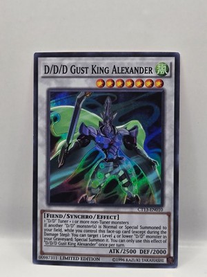 D/D/D Gust High King Alexander CT13-EN010 Super Rare 1st Edition Yugioh TCG VLP
