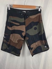 Billabong Youth Boy Recycle 73 Pro Camo Board Shorts Green/Brown Size 26