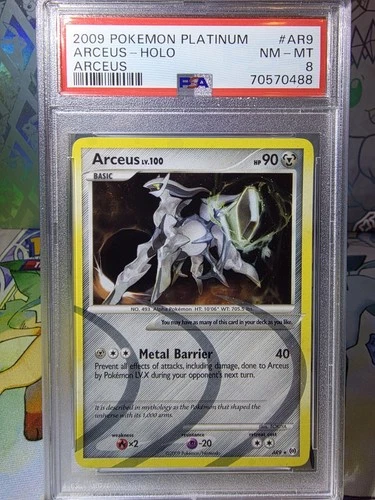 2009 Arceus #AR9 Pokemon Platinum Holo PSA 8 Slab