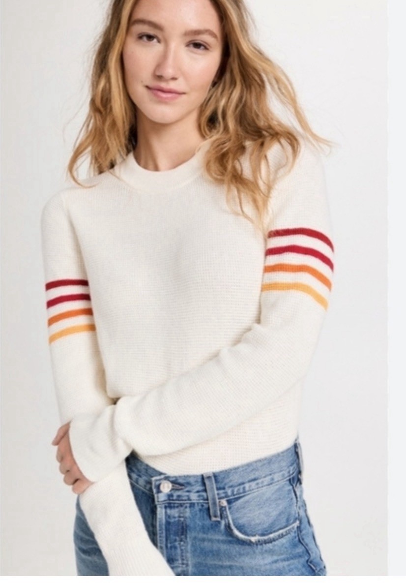 Faherty Throwback Stripe Pullover Sweatshirt Swea… - image 1