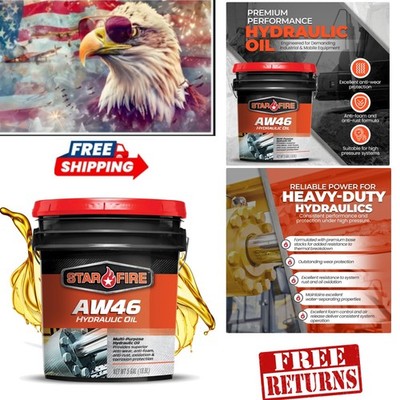 5 Gallon AW46 Hydraulic Oil - Anti-Foam, High-Viscosity for Equipment Use