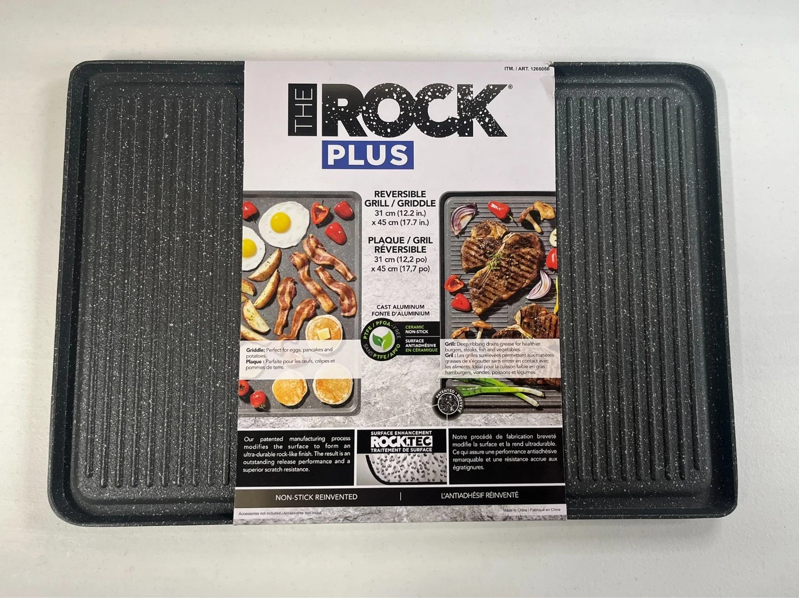 The Rock Plus Reversible Grill Griddle 12"x18" Aluminum Non-Stick PFOA-Free NEW
Opens in a new windo