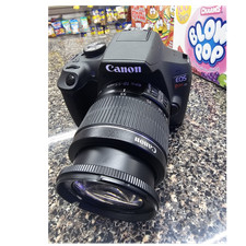 Canon EOS Rebel T7 Digital SLR Camera 18-55mm Lens 3x Zoom Black Built-in Flash