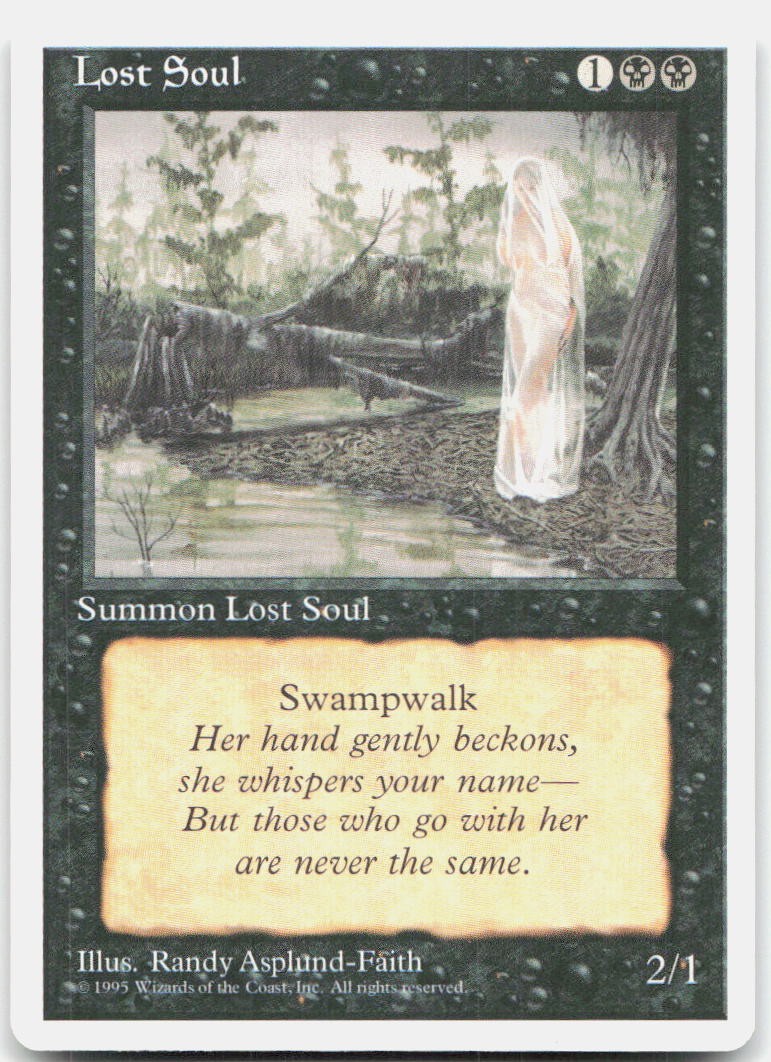 Lost Soul Moderately Played Fourth Edition Common Magic: The Gathering