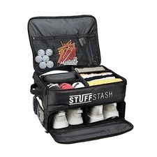  Golf Trunk Organizer, Strong, Won't Collapse. Shoe Compartments, Dividers, 