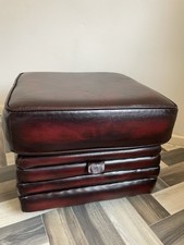 Thomas Lloyd Chesterfield Storage Footstool Leather Immaculate Used Condition