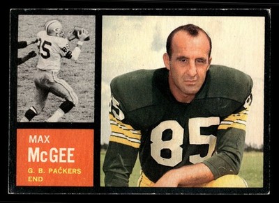 1962 Topps Max McGee #67 - Green Bay Packers - EX (SP / Short Print)