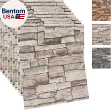10PSC 3D Wall Panels Peel and Stick Faux Brick Wall Panels Self-Adhesive 3D Bric