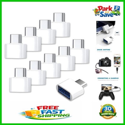Multi-Device USB-C to A Adapter: 10-Pack for Flash Drive & Keyboard Connectivity
