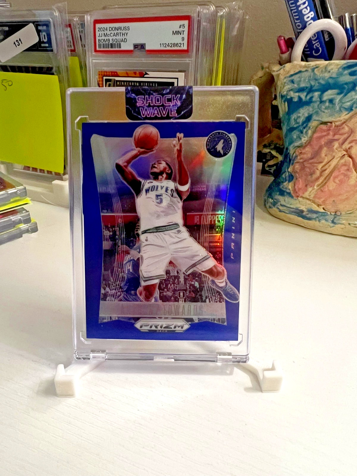 2023-24 Panini Prizm Deca Anthony Edwards #63 Blue Prizm /149