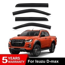 Wind Deflector Rain Shield Shatterproof For ISUZU D-MAX 2021-2026 Smoke Tinted