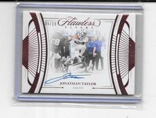 2025 FLAWLESS JONATHAN TAYLOR 2024 UPDATE AUTO ON CARD AUTOGRAPH # 5/15 COLTS