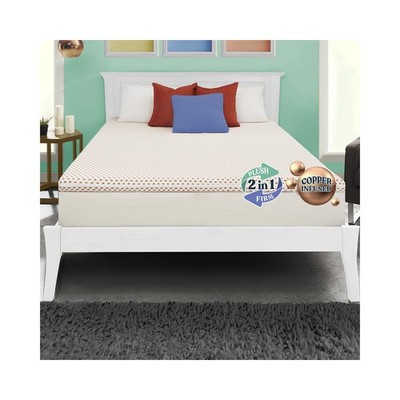 Fusion 3 In Hybrid 2 in 1 Copper Reversible Mattress Topper(Open Box)