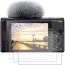 PCTC 3 Packs Tempered Glass Screen Protector Compatible for ZV-1, Transparent