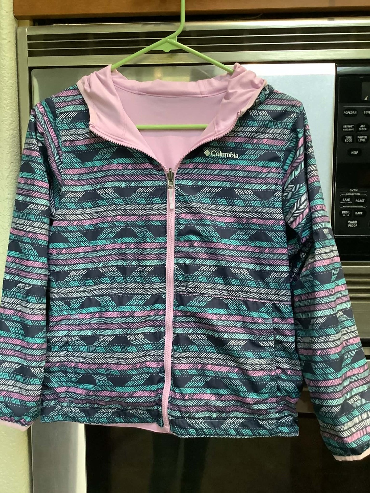 Columbia Kids Pixel Grabber Reversible Rain Jacket Youth Siz