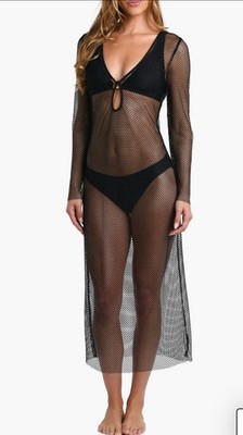 L'AGENCE Sara Mesh Cover-Up Dress NWT Black S