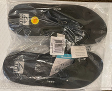 Reef Fanning Flip Flops Bottle Opener Black/Silver Sandals Men  s size 9