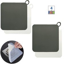 Silicone Floor Drain Mat 4 Pack 2 Each Colors for Kitchen For Bathroom Drains
